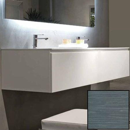 Тумба с раковиной SanVit Флай 120 kfly2120 с фактурой под дерево подвесная Шелк Сталь, артикул kfly2120