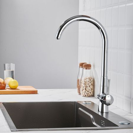 Смеситель для кухни с подключением фильтра Shevanik S428, хром, артикул S428