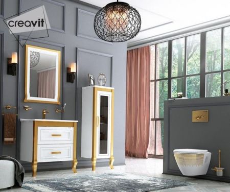 Унитаз Creavit Terra TP325-11CB00E-NA00 подвесной Белый с декором без сиденья, артикул TP325-11CB00E-NA00