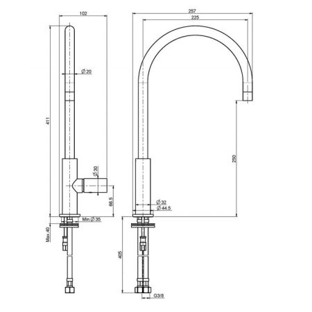 FIMA|Carlo Frattini Kitchen Смеситель (Nomos) для кухни, вращающийся излив, цвет хром