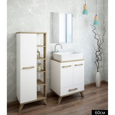 Зеркало Sanflor Ингрид 60 С0001914 Белое Зеркало Sanflor Ингрид 60 С0001914 Белое