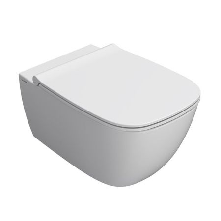 GLOBO GENESIS Унитаз подвесной 550х360 мм., безободковый, в комплекте с креплением, цвет белый матовый, артикул GNS02.BO