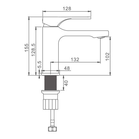 Смеситель для раковины Splenka S55.10.08, белый