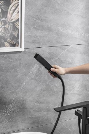 Смеситель для ванны Allen Brau Infinity 5.21009-31 (с внутренней частью) черный матовый, артикул 5.21009-31