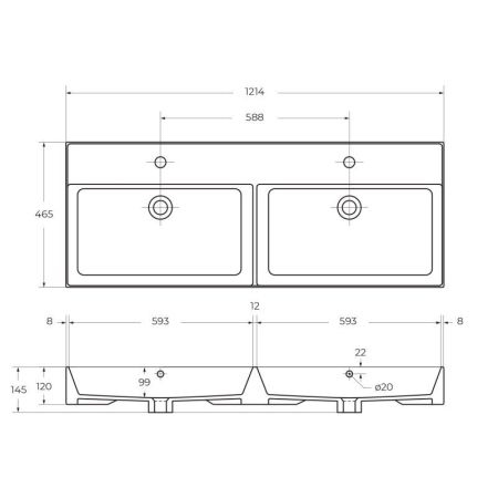 Мебель для ванной CEZARES MOLVENO 46, артикул MOLVENO 46-120-2C-SO-2-LG