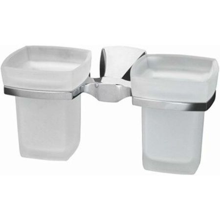 Стакан для зубных щеток WasserKRAFT Wern K-2528D двойной Хром, артикул K-2528D