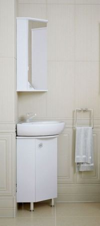 Шкаф подвесной угловой "Флоренция 40" с зеркалом