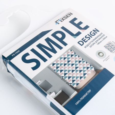 Штора для ванной комнаты FIXSEN DESIGN FX-1504, разноцветный, артикул FX-1504