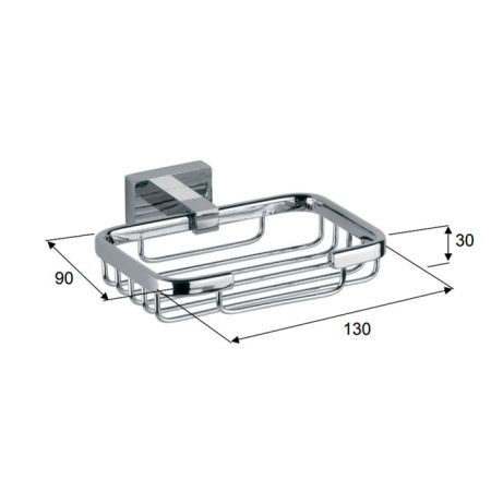 Daniel N.Y.C. Мыльница решетка/ хром, артикул NYPS952
