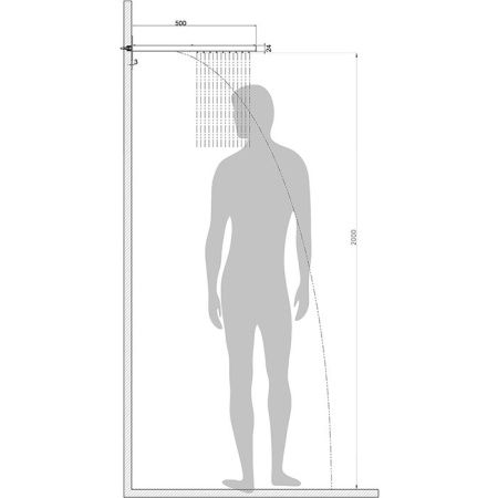 BOSSINI (**MANHATTAN-2) Душевая панель 500 x 200 x 24 мм, 2 режима (дождь, каскад), черный матовый (073) BOSSINI (**MANHATTAN-2) Душевая панель 500 x 200 x 24 мм, 2 режима (дождь, каскад), черный матовый (073)