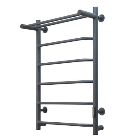 Полотенцесушитель электрический с полочкой (лесенка) Тругор Пэк сп 6 П 80х50 см, графит, артикул Пэк сп 6П/8050графитВГП