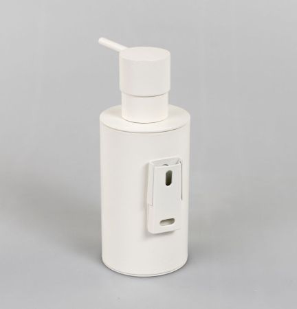 Stil Haus Hashi, настенный металлический дозатор, цвет белый матовый, цвет помпы хром, артикул HS30M(24)