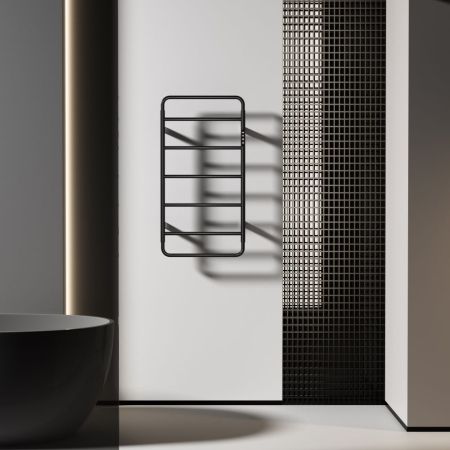 Полотенцесушитель электрический WONZON & WOGHAND WISMAR, Черный (WW-AL202-MB), артикул WW-AL202-MB