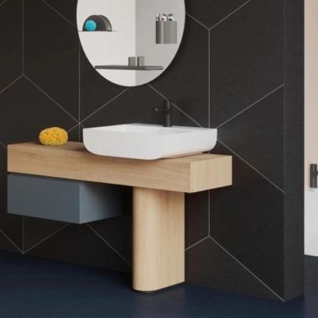 AZZURRA LEUCA Раковина накладная 60х45х14 см, без отв. под смеситель, цвет белый