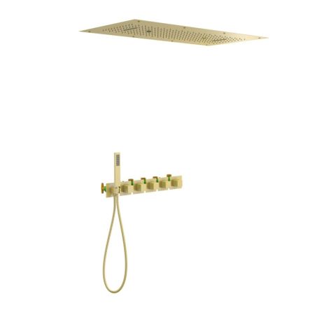 Душевая система встроенная с термостатом Timo Petruma SX-5329/17SM золото матовое, артикул SX-5329/17SM