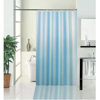 Штора для ванной комнаты Savol S-MTX1818B, голубой