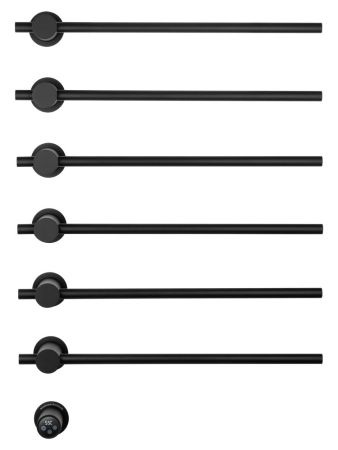 Полотенцесушитель электрический встраиваемый WONZON & WOGHAND BADEN, Черный матовый (WW-AL366-MB), артикул WW-AL366-MB