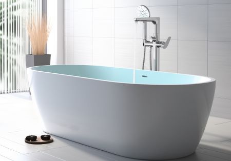 Смеситель для ванны напольный (внешняя и скрытая часть) AQUATEK AQ1145CR БЕТТА Смеситель для ванны напольный (внешняя и скрытая часть) AQUATEK AQ1145CR БЕТТА