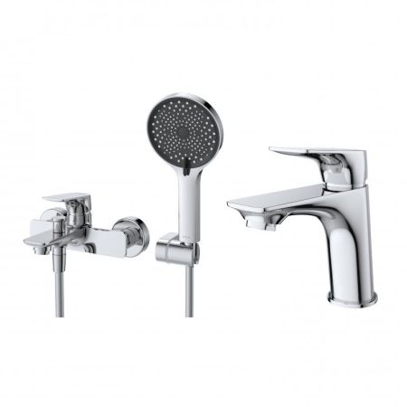 MARINO Комплект смесителей для ванной - смеситель для ванны и смеситель для раковины, артикул MARINO-VASM/LVM-CRM