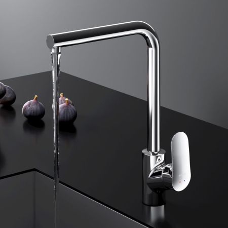 F8005000 Like, смеситель для кухни L-образный излив, хром, шт., артикул F8005000