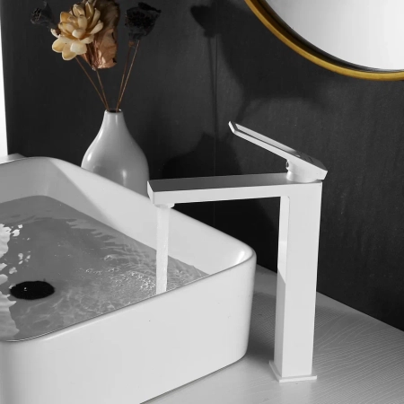 Смеситель для раковины Shevanik S6811C, белый, артикул S6811C