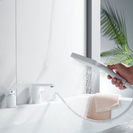 Смеситель на борт ванны Shevanik S9912C, белый, артикул S9912C