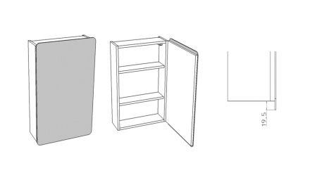 Зеркало-шкаф "Монро 45", артикул SD-00000534