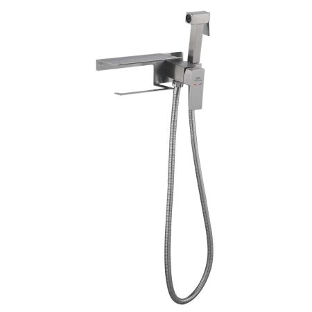 Гигиенический душ со смесителем и держателем туалетной бумаги FASHUN A57704, сатин