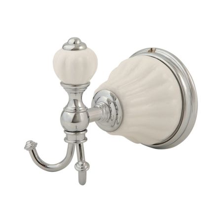 OLIVIA Крючок, керамика белая, хром, артикул 17492