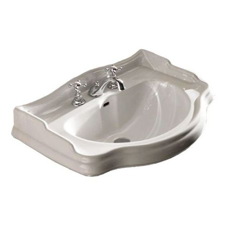 BELLA Раковина тюльпана 73 см, белая керамика, артикул 20604