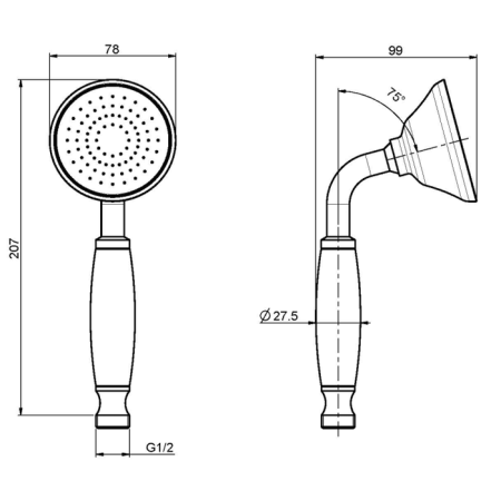 FIMA|Carlo Frattini Wellness Ручной душ из латуни, цвет бронза FIMA|Carlo Frattini Wellness Ручной душ из латуни, цвет бронза