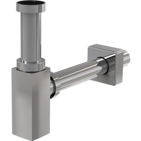 Сифон для раковины ALCAPLAST  цельнометаллический, квадратный  A401 (хром), шт, артикул A401
