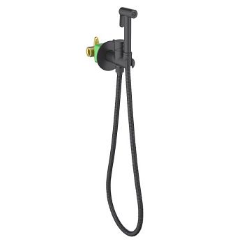 Смеситель встроенный с гигиеническим душем Timo Saona черный матовый (2337/03SM)