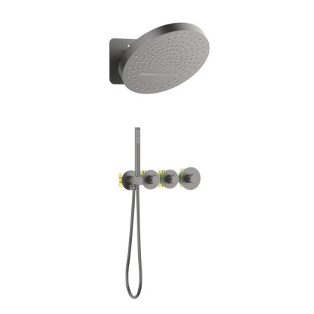 Душевая система встроенная с термостатом Timo Saona SX-2329/18SM черное золото, артикул SX-2329/18SM