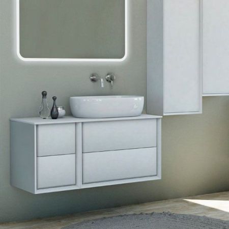 Тумба под раковину Cezares Bellagio 70 подвесная Bianco Opaco, артикул 54714