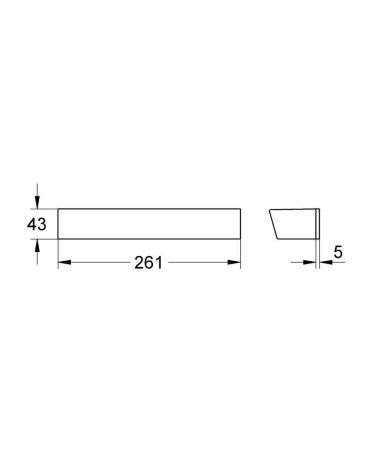 Металлическая полочка GROHE Grohtherm 2000, хром (18608001) Металлическая полочка GROHE Grohtherm 2000, хром (18608001)