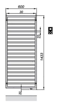 Электрический полотенцесушитель Zehnder Quaro Inox QAEI-140-060/ID Inox Нержавеющая сталь