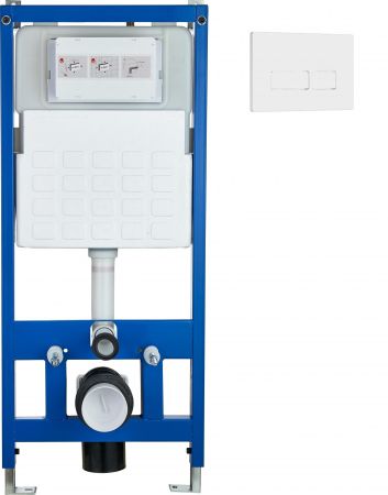 Инсталляция для унитаза CR556 с кнопкой сливного бачка CR02WH белая Cerutti SPA