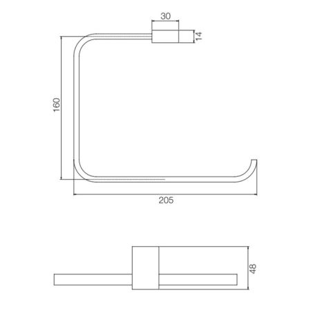 Fima Carlo Frattini Accessori Полотенцедержатель-кольцо, подвесной, цвет: чёрный матовый, артикул F6022/1NS