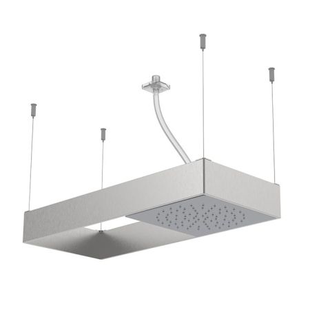 FIMA|Carlo Frattini Wellness Верхний душ Moove потолочного монтажа, в раме из нержавеющей стали, передвижной модуль подачи воды, цвет хром