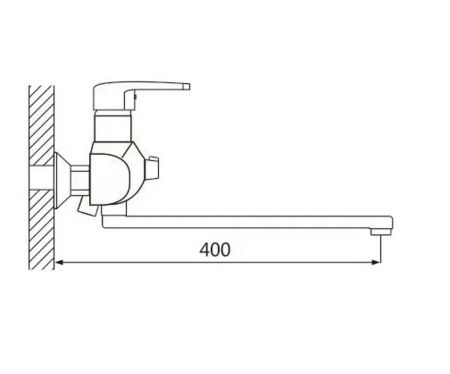Смеситель для ванны Shevanik S5122, хром