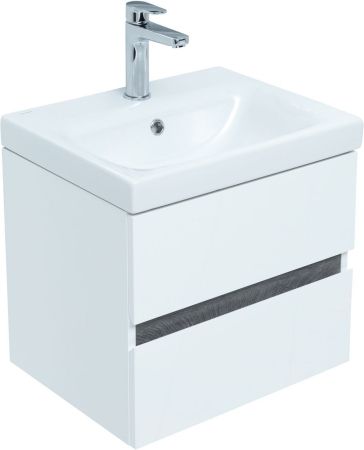 Тумба под раковину Aquanet Беркли 50 белый/дуб рошелье, артикул 00254288