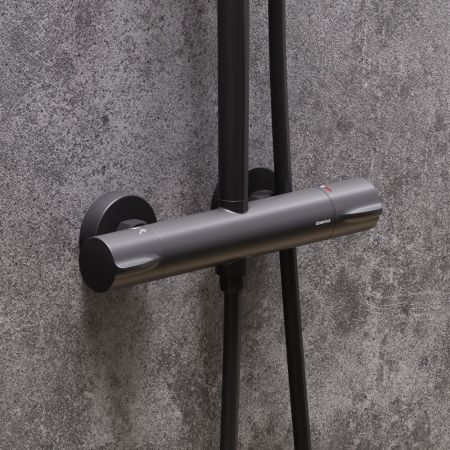 936800300 Scandinavian Pure душевая система с душевым ТМС смесителем, чёрный, артикул 936800300