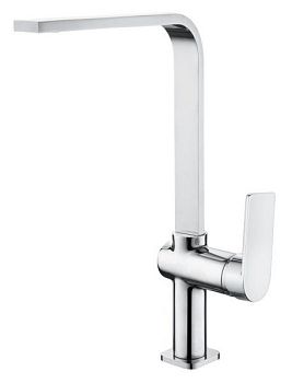 AQG METROPOL S, смеситель для кухни с прямым,плоским поворотным изливом цвет, хром