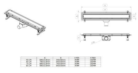 Душевой лоток Allen Brau Infinity 9.50005.SS 750 мм
