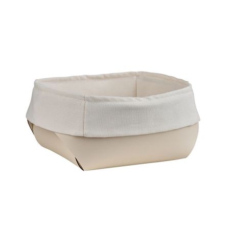 ADJ Корзина для хлеба, 15x15xH7 см., цвет: панна котта/белый, артикул 0039.16/10