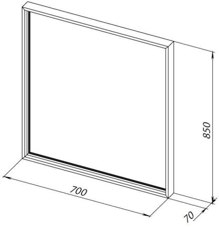 Зеркало Allen Brau Liberty 70 1.330013.BB черный браш, артикул 1.330013.BB