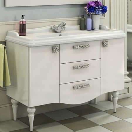 Тумба с раковиной Comforty Монако 120 3132224 Белая