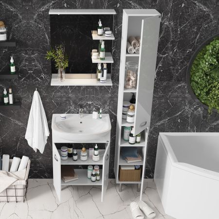 Тумба Onika Коралл 60 напольная, белая (ум. Уют 60), артикул 106149