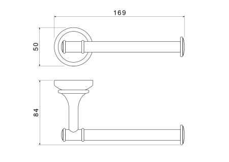 Бумагодержатель AQUATEK, полир. золото AQ4508PG КЛАССИК, артикул AQ4508PG